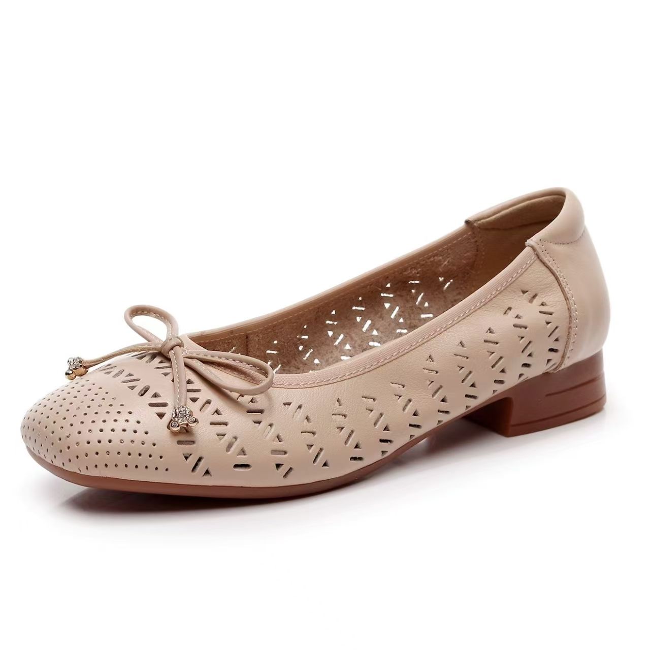 Casual Sandal Leather - Sapatos Femininos de Couro Genuíno com