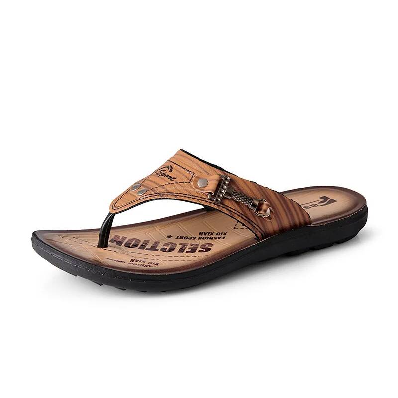 Chinelos de Couro Masculinos,  - Flip Flop Leather Men avaliação e preço