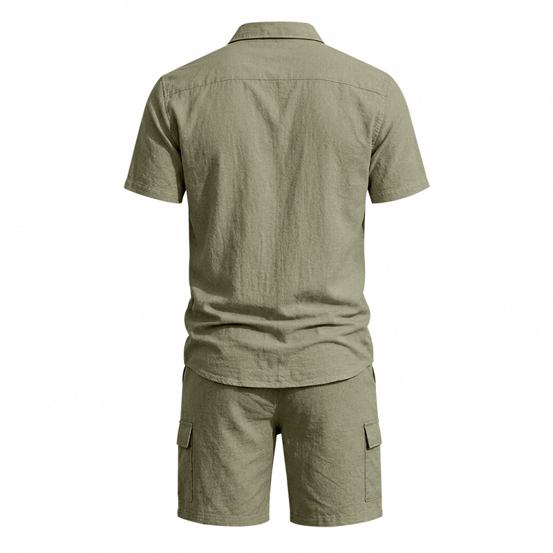 Conjunto Masculino de Verão em - Short Linen Drawstring avaliação e preço